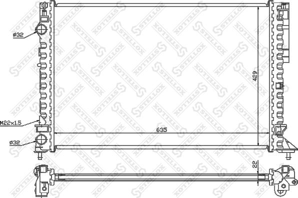 Stellox 10-26188-SX - Радиатор, охлаждане на двигателя vvparts.bg