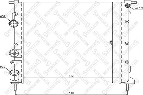 Stellox 10-26183-SX - Радиатор, охлаждане на двигателя vvparts.bg