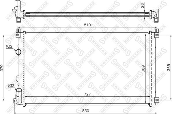 Stellox 10-26182-SX - Радиатор, охлаждане на двигателя vvparts.bg