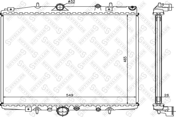 Stellox 10-26132-SX - Радиатор, охлаждане на двигателя vvparts.bg