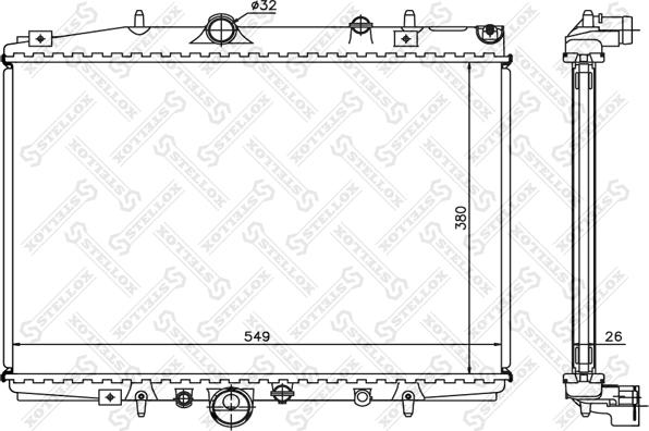 Stellox 10-26137-SX - Радиатор, охлаждане на двигателя vvparts.bg