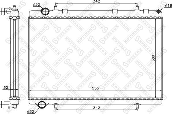 Stellox 10-26121-SX - Радиатор, охлаждане на двигателя vvparts.bg