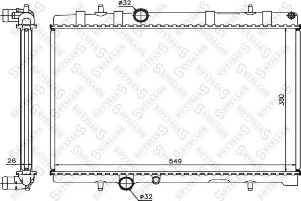 Stellox 10-26122-SX - Радиатор, охлаждане на двигателя vvparts.bg