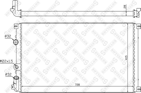 Stellox 10-26179-SX - Радиатор, охлаждане на двигателя vvparts.bg