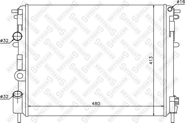 Stellox 10-26178-SX - Радиатор, охлаждане на двигателя vvparts.bg