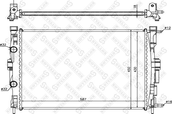 Stellox 10-26173-SX - Радиатор, охлаждане на двигателя vvparts.bg