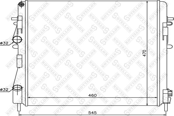 Stellox 10-26172-SX - Радиатор, охлаждане на двигателя vvparts.bg