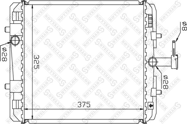 Stellox 10-26358-SX - Радиатор, охлаждане на двигателя vvparts.bg