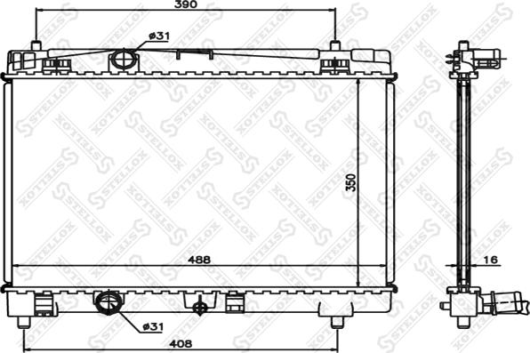 Stellox 10-26321-SX - Радиатор, охлаждане на двигателя vvparts.bg