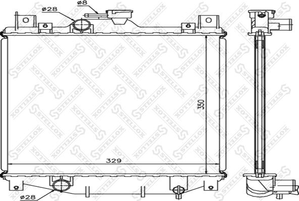 Stellox 10-26255-SX - Радиатор, охлаждане на двигателя vvparts.bg