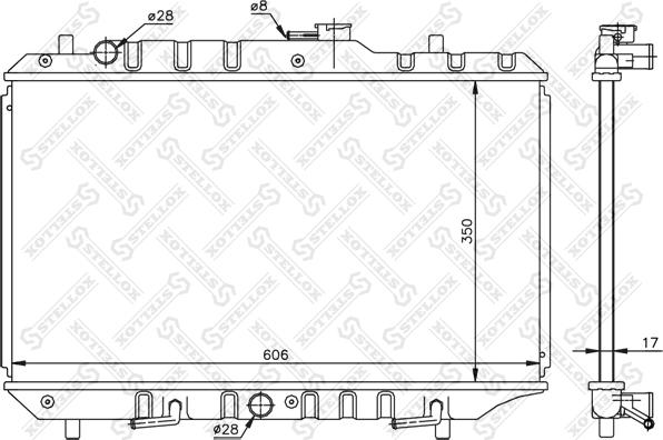 Stellox 10-26265-SX - Радиатор, охлаждане на двигателя vvparts.bg