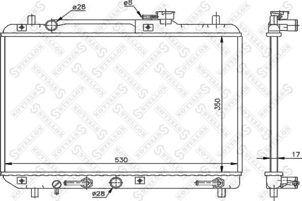 Stellox 10-26261-SX - Радиатор, охлаждане на двигателя vvparts.bg