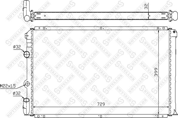 Stellox 10-26208-SX - Радиатор, охлаждане на двигателя vvparts.bg