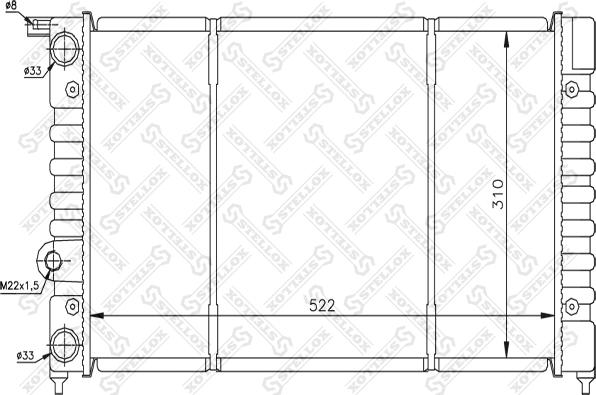 Stellox 10-26220-SX - Радиатор, охлаждане на двигателя vvparts.bg