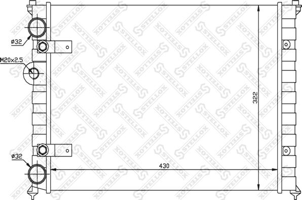 Stellox 10-26221-SX - Радиатор, охлаждане на двигателя vvparts.bg