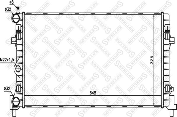 Stellox 10-26222-SX - Радиатор, охлаждане на двигателя vvparts.bg