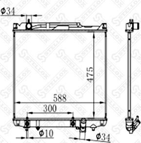 Stellox 10-26793-SX - Радиатор, охлаждане на двигателя vvparts.bg