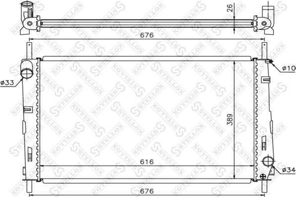 Stellox 10-26759-SX - Радиатор, охлаждане на двигателя vvparts.bg