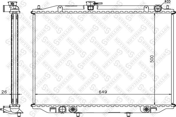 Stellox 10-26719-SX - Радиатор, охлаждане на двигателя vvparts.bg