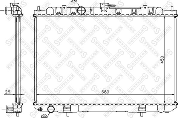 Stellox 10-26715-SX - Радиатор, охлаждане на двигателя vvparts.bg