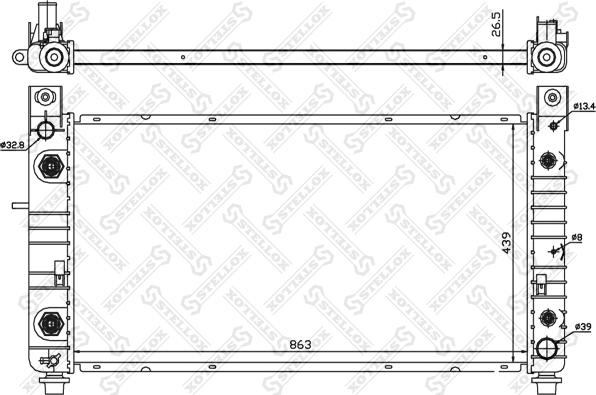 Stellox 10-26736-SX - Радиатор, охлаждане на двигателя vvparts.bg