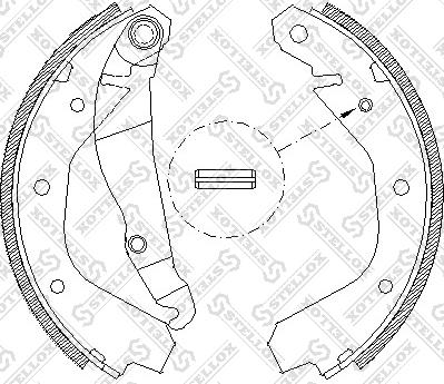 Stellox 102 100-SX - Комплект спирачна челюст vvparts.bg