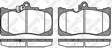 Stellox 1191 002-SX - Комплект спирачно феродо, дискови спирачки vvparts.bg