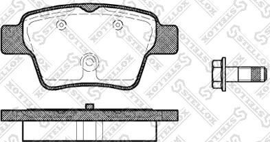 Stellox 1149 000B-SX - Комплект спирачно феродо, дискови спирачки vvparts.bg