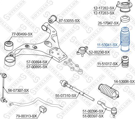 Stellox 11-53041-SX - Предпазна капачка / маншон, амортисьор vvparts.bg