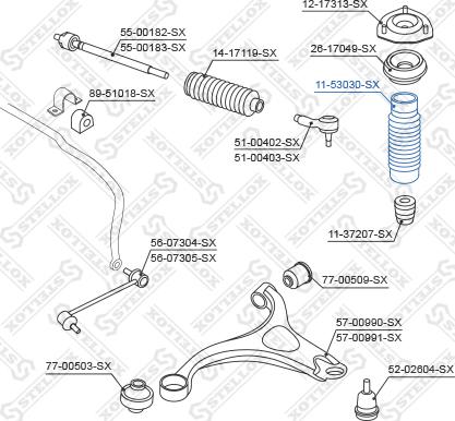 Stellox 11-53030-SX - Предпазна капачка / маншон, амортисьор vvparts.bg