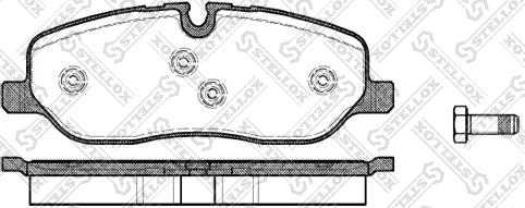 Stellox 1169 000-SX - Комплект спирачно феродо, дискови спирачки vvparts.bg