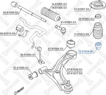 Stellox 11-61014-SX - Ударен тампон, окачване (ресьори) vvparts.bg