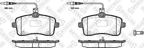 Stellox 1113 004L-SX - Комплект спирачно феродо, дискови спирачки vvparts.bg