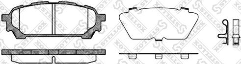 Stellox 1187 001L-SX - Комплект спирачно феродо, дискови спирачки vvparts.bg