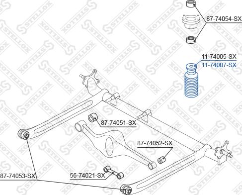 Stellox 11-74007-SX - Ударен тампон, окачване (ресьори) vvparts.bg