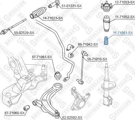 Stellox 11-71051-SX - Ударен тампон, окачване (ресьори) vvparts.bg