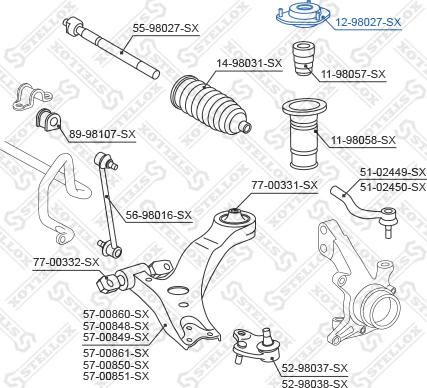 Stellox 12-98027-SX - Тампон на макферсън vvparts.bg