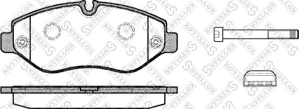 Stellox 1256 000-SX - Комплект спирачно феродо, дискови спирачки vvparts.bg