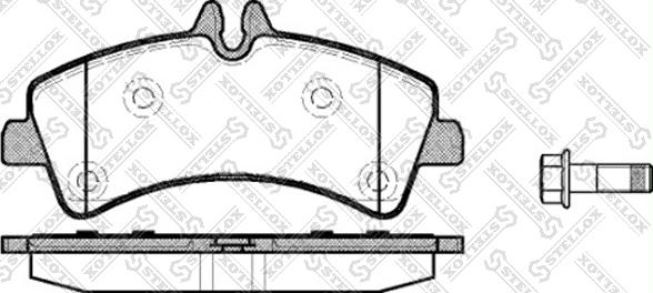 Stellox 1258 000L-SX - Комплект спирачно феродо, дискови спирачки vvparts.bg