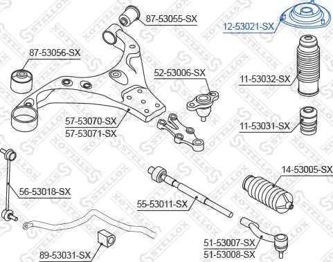 Stellox 12-53021-SX - Тампон на макферсън vvparts.bg