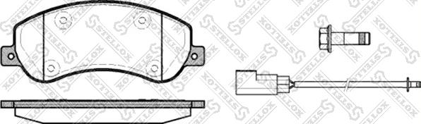 Stellox 1261 002L-SX - Комплект спирачно феродо, дискови спирачки vvparts.bg