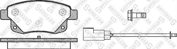 Stellox 1263 002L-SX - Комплект спирачно феродо, дискови спирачки vvparts.bg