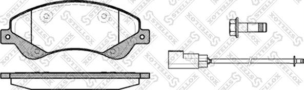 Stellox 1262 002L-SX - Комплект спирачно феродо, дискови спирачки vvparts.bg