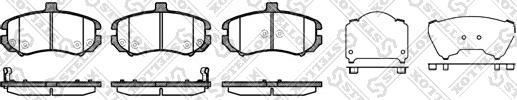 Stellox 1205 002L-SX - Комплект спирачно феродо, дискови спирачки vvparts.bg