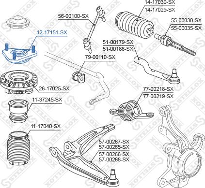 Stellox 12-17151-SX - Тампон на макферсън vvparts.bg