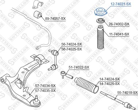 Stellox 12-74031-SX - Тампон на макферсън vvparts.bg