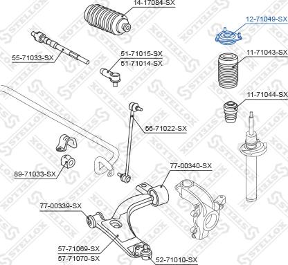 Stellox 12-71049-SX - Тампон на макферсън vvparts.bg