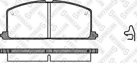 Stellox 178 004-SX - Комплект спирачно феродо, дискови спирачки vvparts.bg