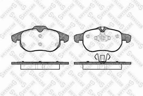 Stellox 899 000BL-SX - Комплект спирачно феродо, дискови спирачки vvparts.bg