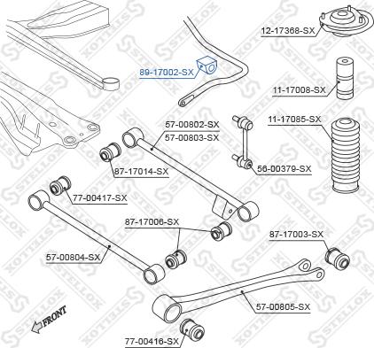 Stellox 89-17002-SX - Лагерна втулка, стабилизатор vvparts.bg